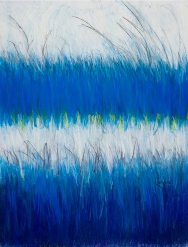 Artwork Image for Cool Blue Strata - Diptych Right by Carolyn Kramer