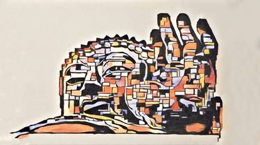 Original Cubism Religious Paintings by Jayram Menon