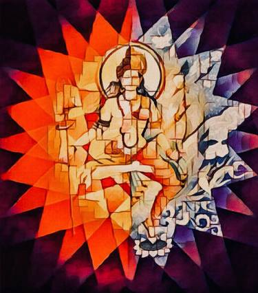 Print of Abstract Religious Paintings by Jayram Menon