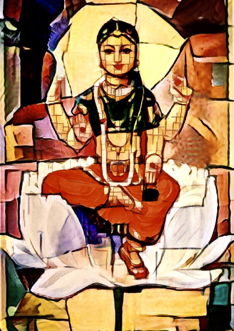 Bala Tripura Sundari Painting by Jayram Menon | Saatchi Art