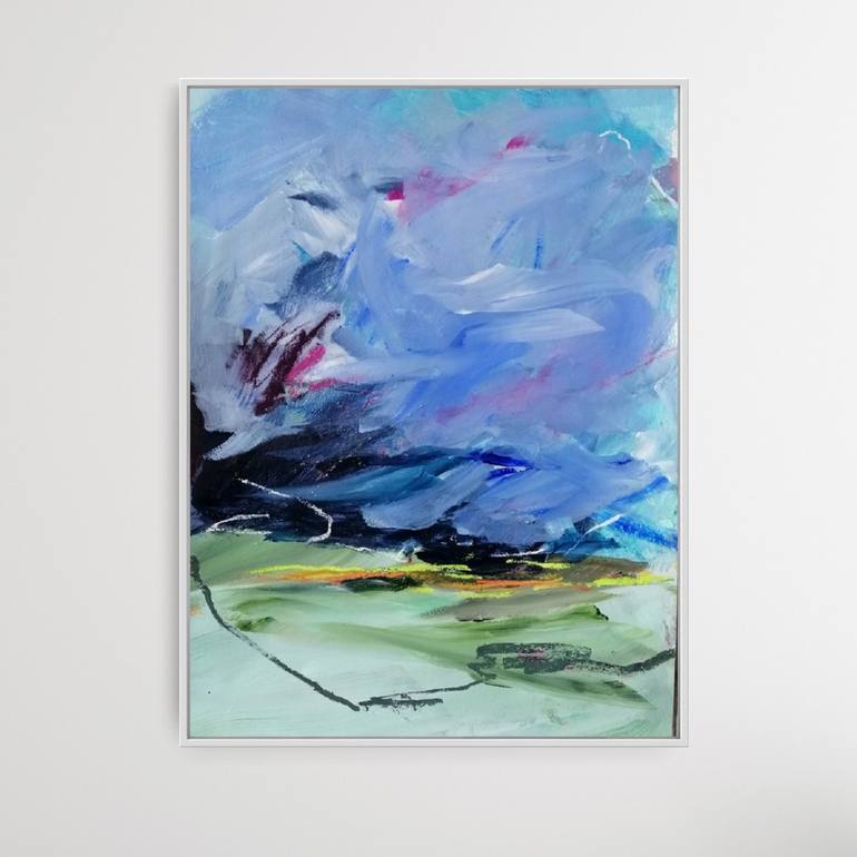 Original Abstract Expressionism Landscape Painting by Karin Czermak