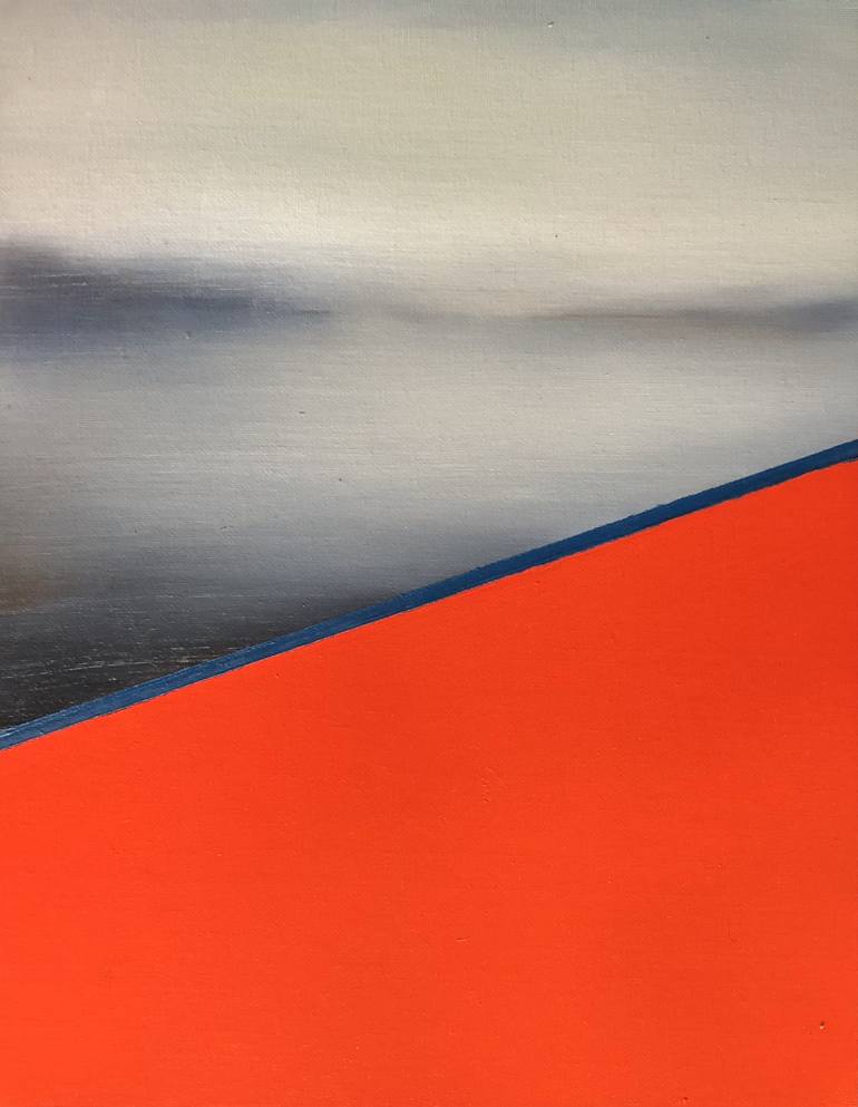 Original Abstract Painting by Goran Petmil | Abstract Expressionism Art on Canvas | FOGGY MORNING ON THE LAKE