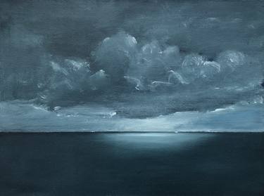 dark stormy sky painting