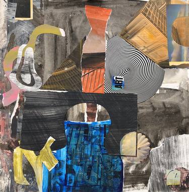 Original Abstract Expressionism Abstract Collage by Goran Petmil