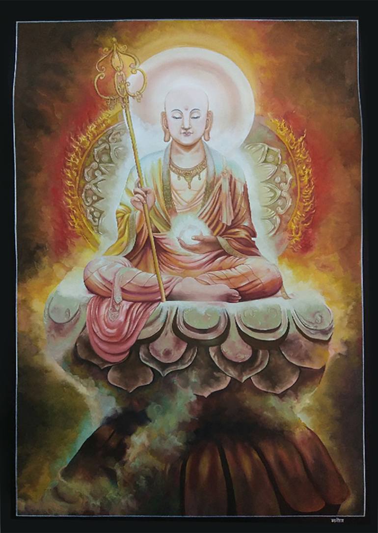 Buddha - Moment of Enlightenment Painting by Gammas Art Gallery ...