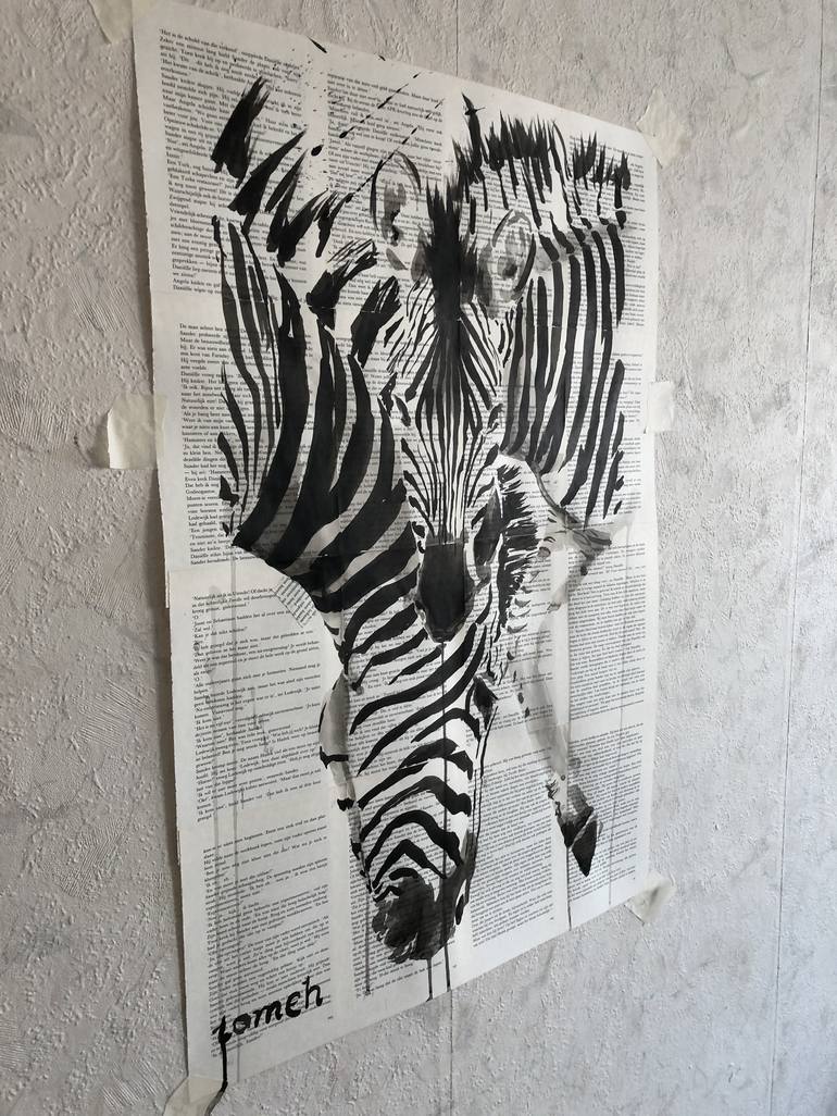 Original Fine Art Animal Drawing by H TOMEH