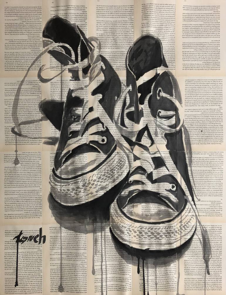 Converse Drawing by H TOMEH | Art
