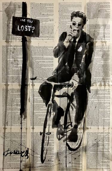 Print of Pop Art Bicycle Drawings by H TOMEH