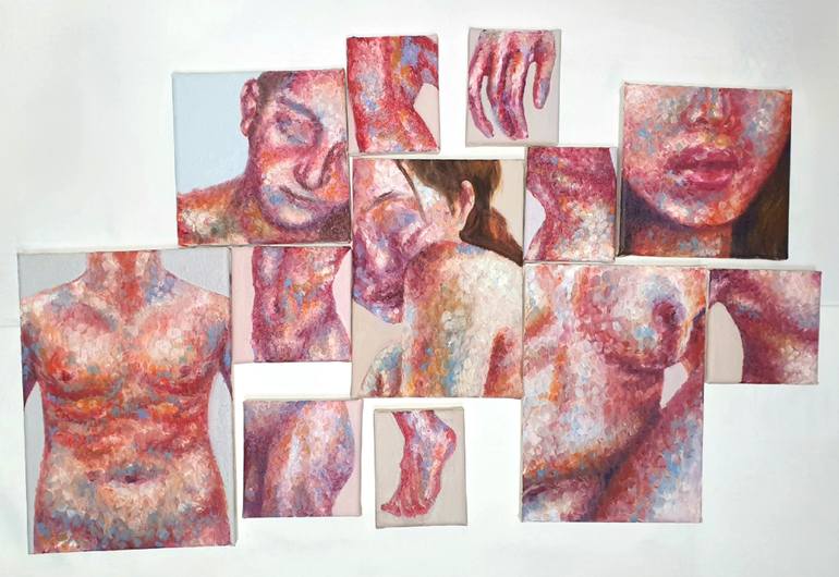 Original Expressionism Body Painting by Rebecca Yunjeong Lee