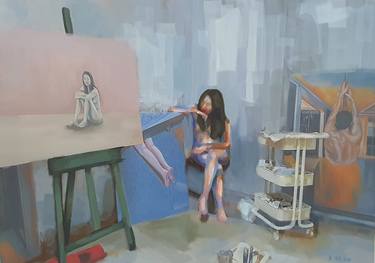 Original Expressionism Portrait Paintings by Rebecca Yunjeong Lee