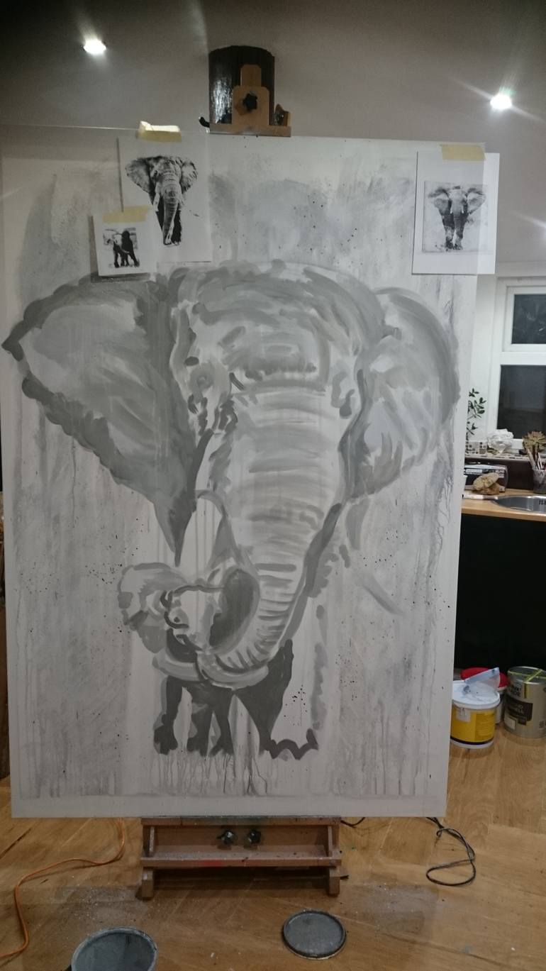 Original Realism Animal Painting by Si Scott