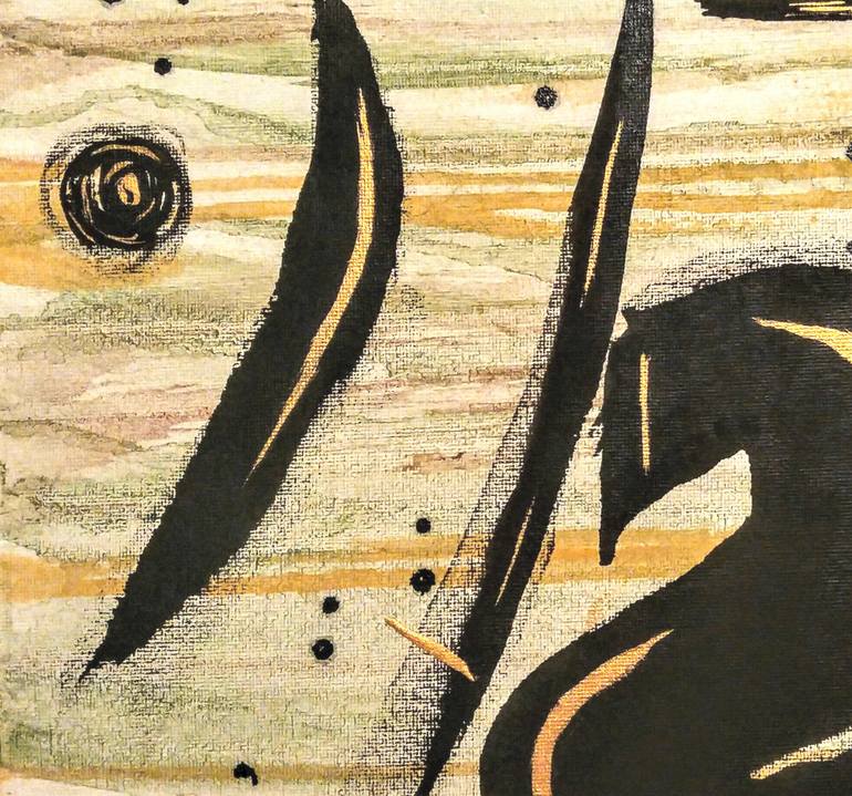 Original Abstract Calligraphy Painting by Emmanuelle Baudry