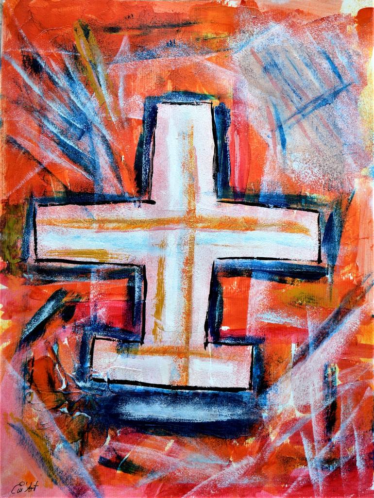 Original Religious Painting by Emmanuelle Baudry