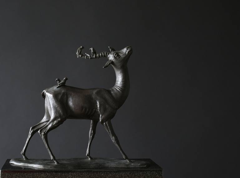 Original Realism Animal Sculpture by Daniel Mille