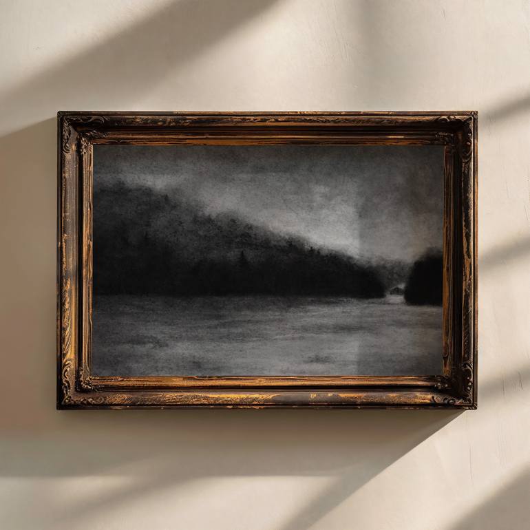 Original Black & White Landscape Drawing by Tiffany Moore