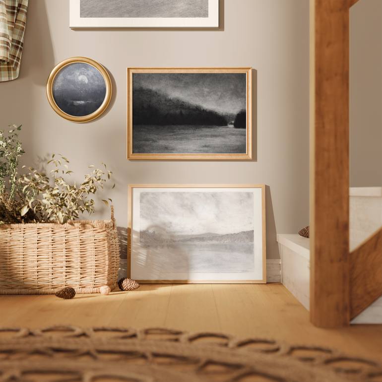 Original Black & White Landscape Drawing by Tiffany Moore