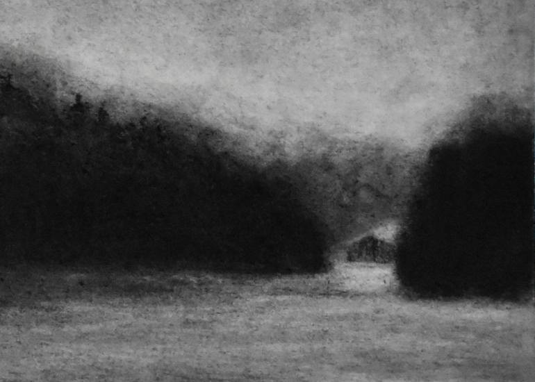 Original Black & White Landscape Drawing by Tiffany Moore