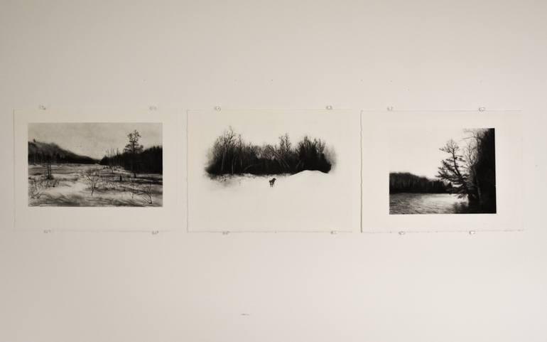 Original Folk Landscape Drawing by Tiffany Moore