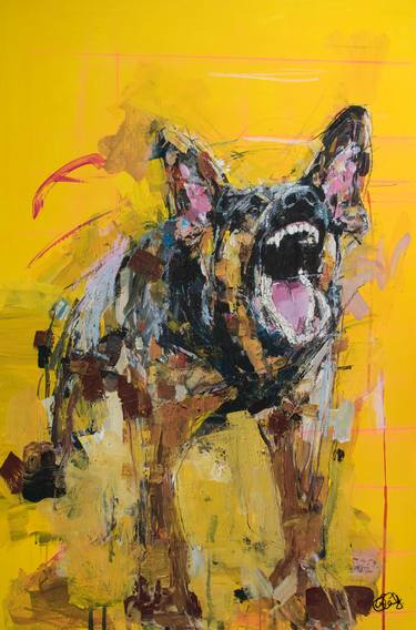 Print of Dogs Paintings by Emma Connolly