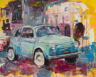 Print of Car Paintings by Emma Connolly