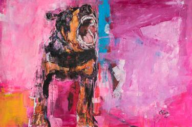 Print of Abstract Expressionism Dogs Paintings by Emma Connolly