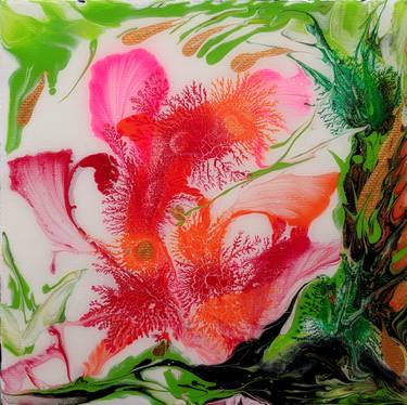 Print of Floral Paintings by Sarabjit Singh