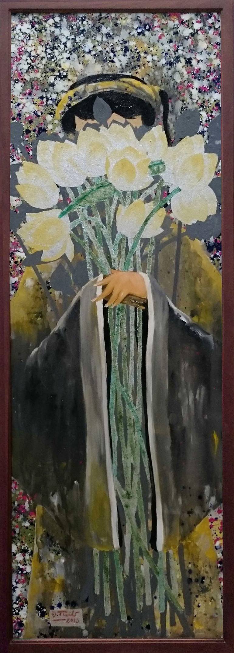 Original Realism Floral Painting by Xuan Tung Doan