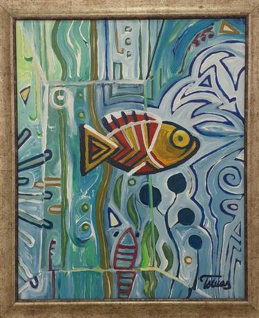 Original Conceptual Fish Paintings by Tomas Hed