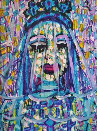 Original Abstract Portrait Paintings by Annie Christian X