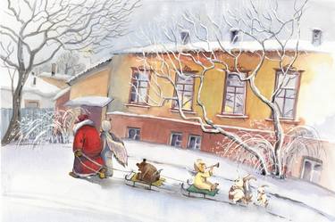 Print of Seasons Paintings by Iryna Potapenko