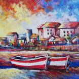 Sunset in the little port by Sabina Alomerovic