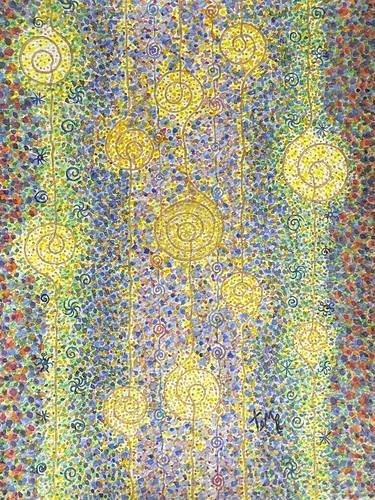 Original Abstract Expressionism Fantasy Painting by Sati Tamall Healing Energy Paintings