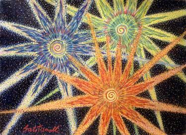 Print of Outer Space Drawings by Sati Tamall Healing Energy Paintings