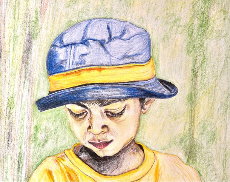 Original Portraiture People Drawing by Pareshkumar Chaudhari