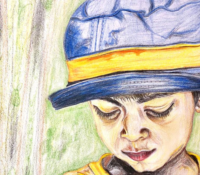 Original Portraiture People Drawing by Pareshkumar Chaudhari