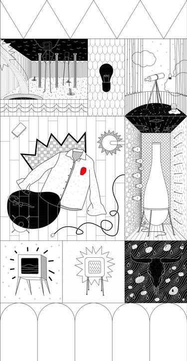 Print of Dada Fantasy Printmaking by Javier Guijarro Fayard