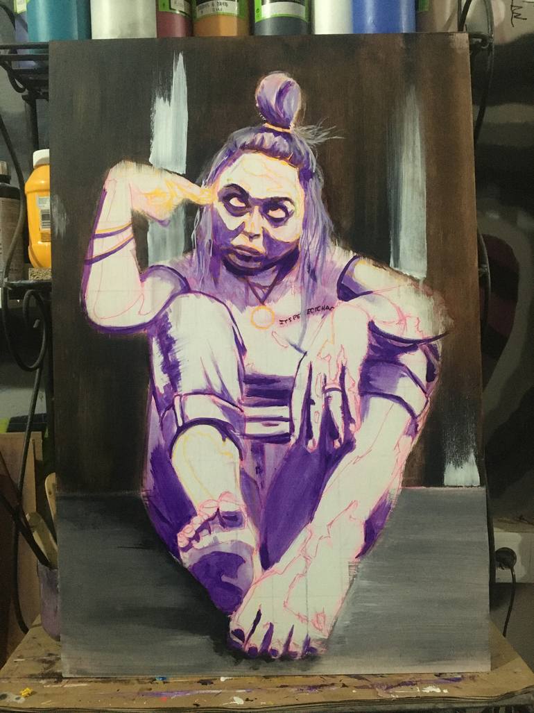 Original Figurative People Painting by Its Perfect Chaos