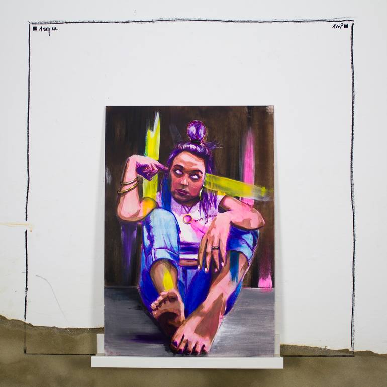 Original Figurative People Painting by Its Perfect Chaos
