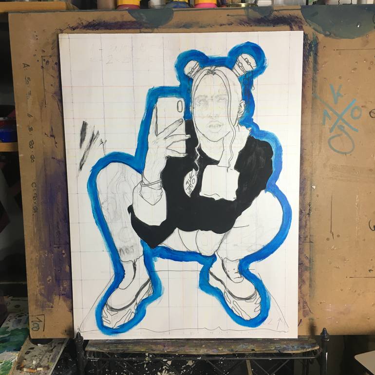 Original Figurative People Painting by Its Perfect Chaos