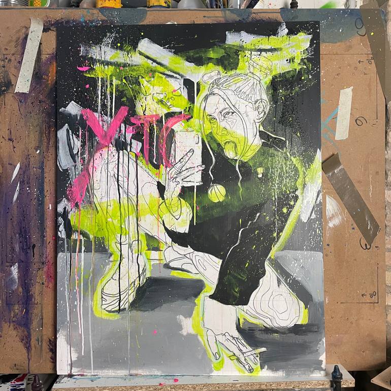 Original Figurative People Painting by Its Perfect Chaos
