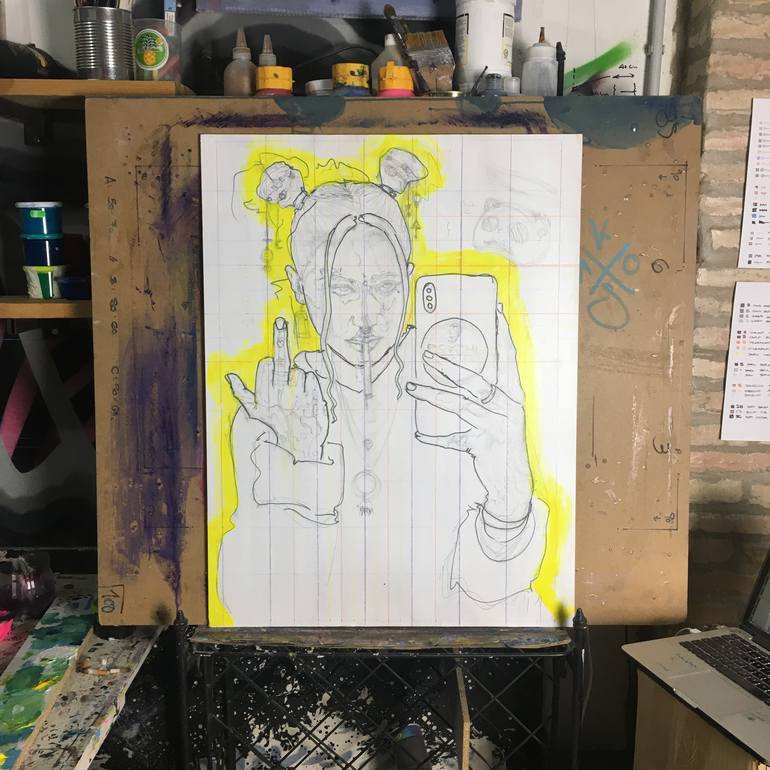 Original Figurative People Painting by Its Perfect Chaos