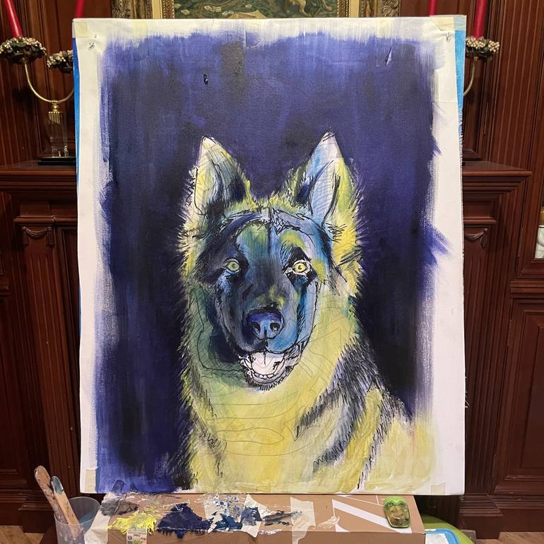 Original Portraiture Animal Painting by Its Perfect Chaos