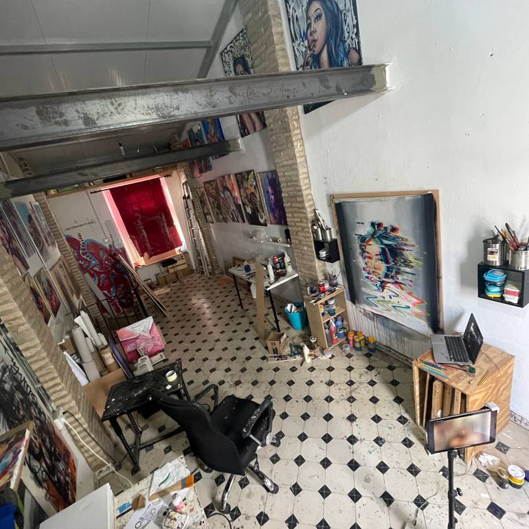 Original Street Art People Painting by Its Perfect Chaos