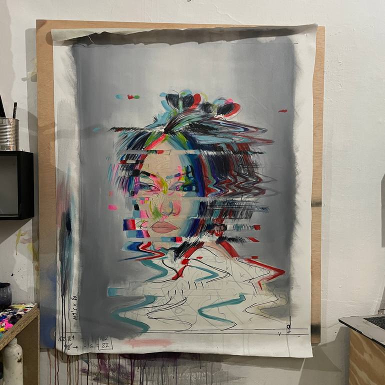 Original Street Art People Painting by Its Perfect Chaos