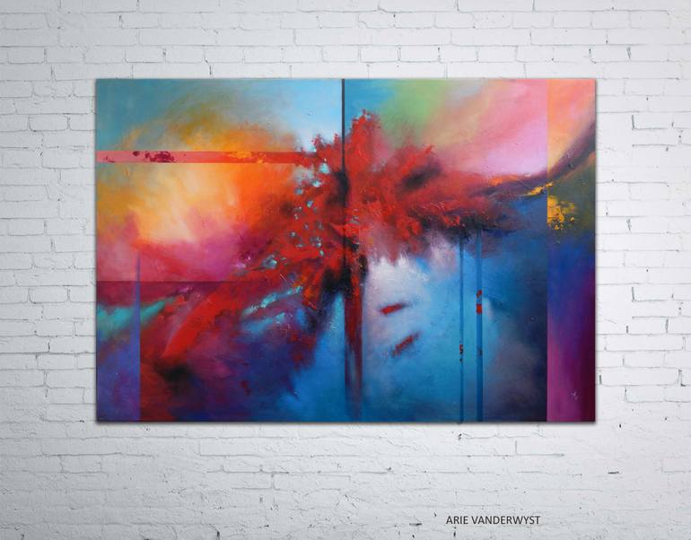 Original Impressionism Abstract Painting by Arie Vanderwyst