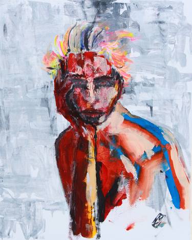 Original Abstract Expressionism Portrait Paintings by Mike Wehner