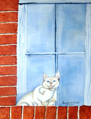 Print of Realism Cats Paintings by Magda de Lange