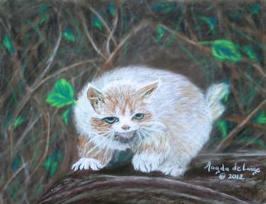 Original Realism Cats Drawings by Magda de Lange