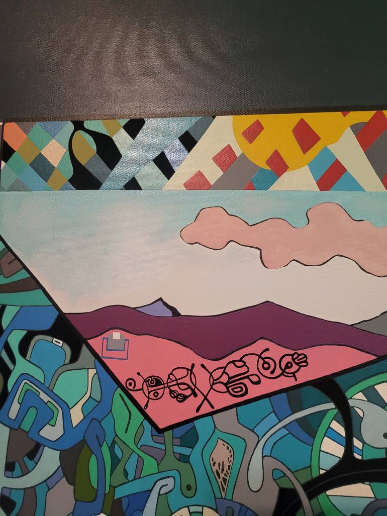 Original Art Nouveau Abstract Painting by Eugene Pokutnev