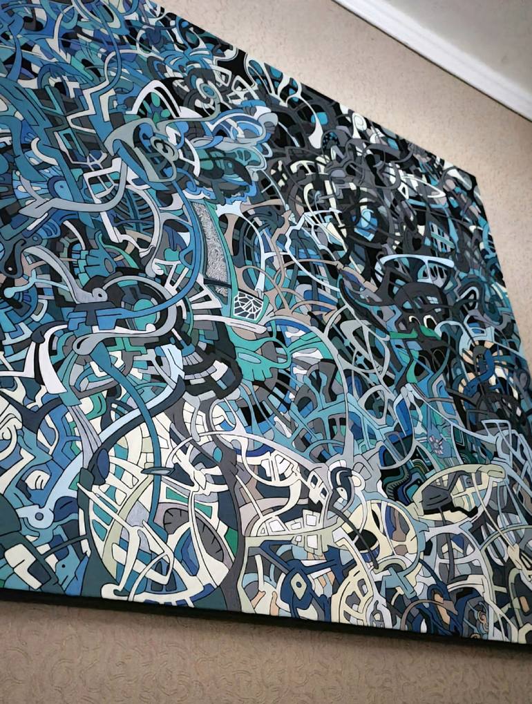 Original Abstract Painting by Eugene Pokutnev